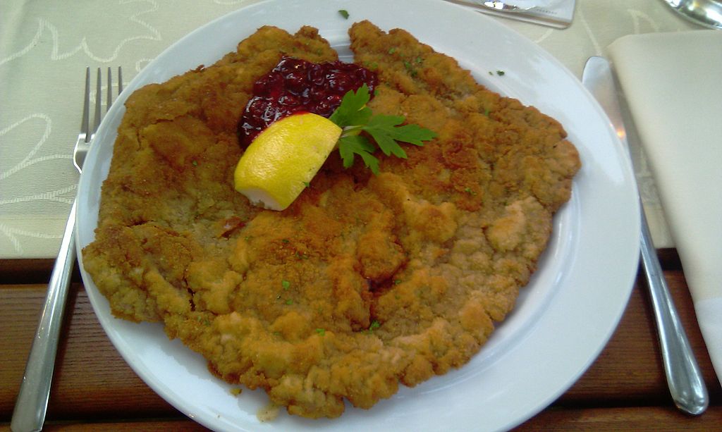 Veal Schnitzel Photo by Brücke-Osteuropa, CC0, via Wikimedia Commons