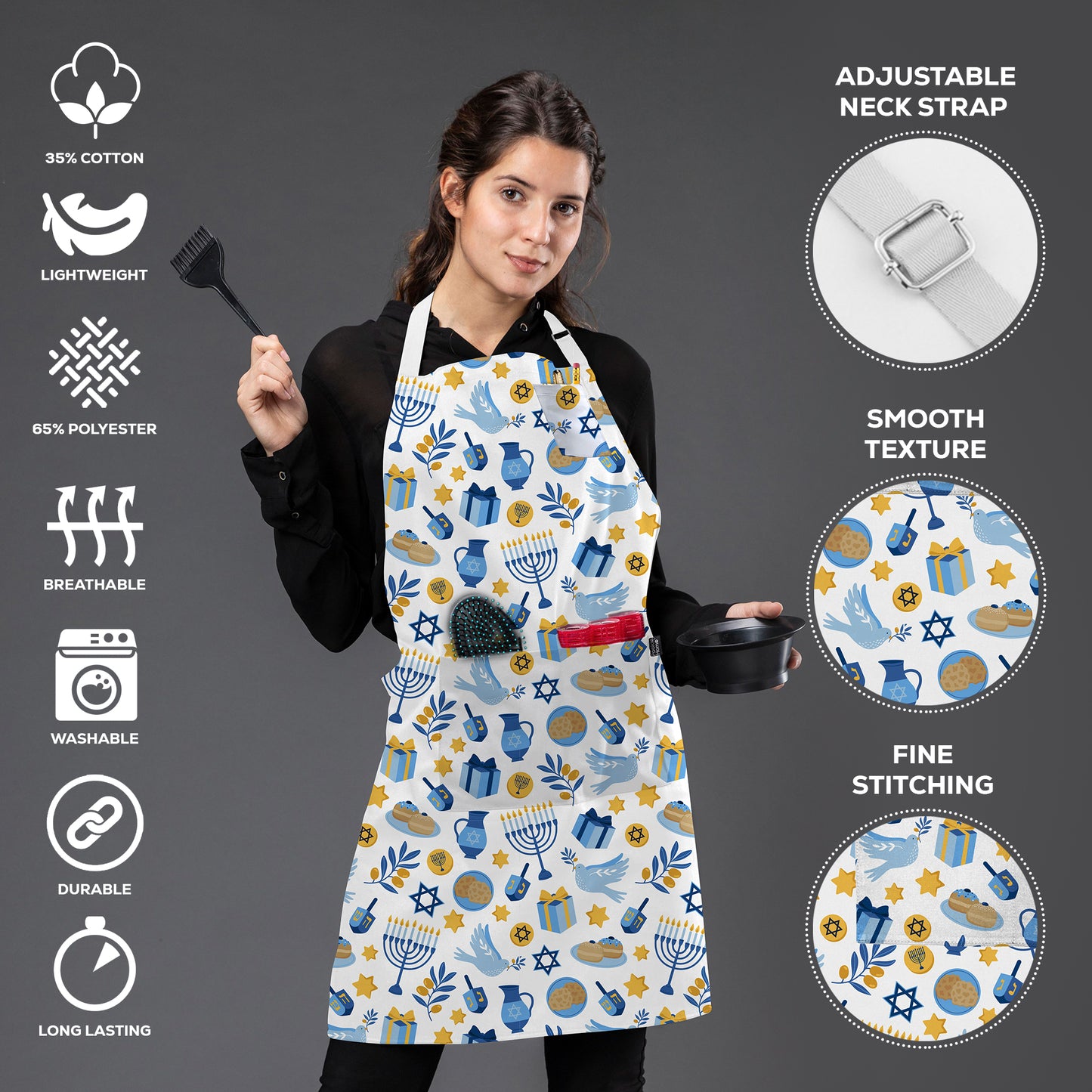 Happy Hanukkah Apron